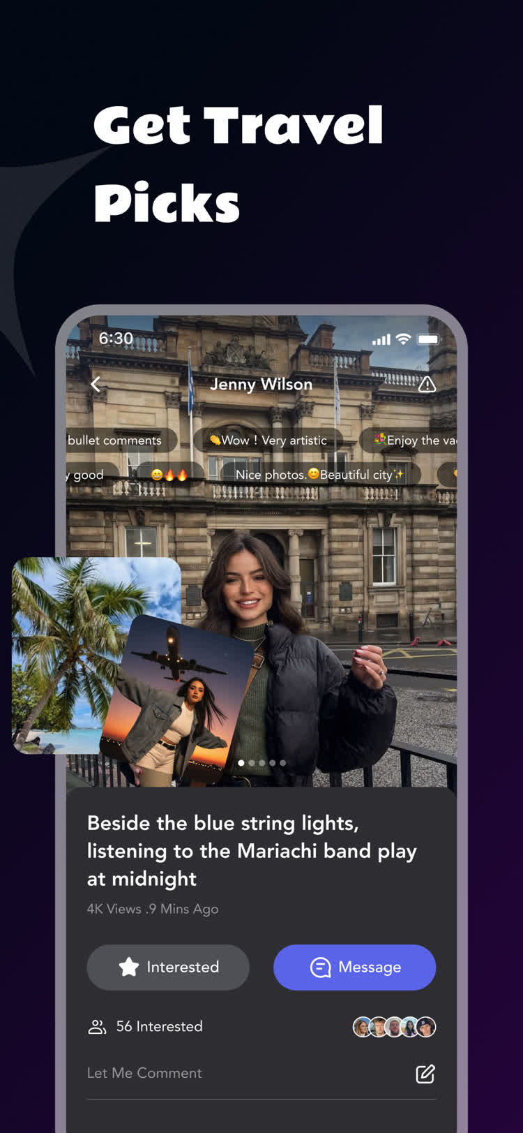 Feed screen
